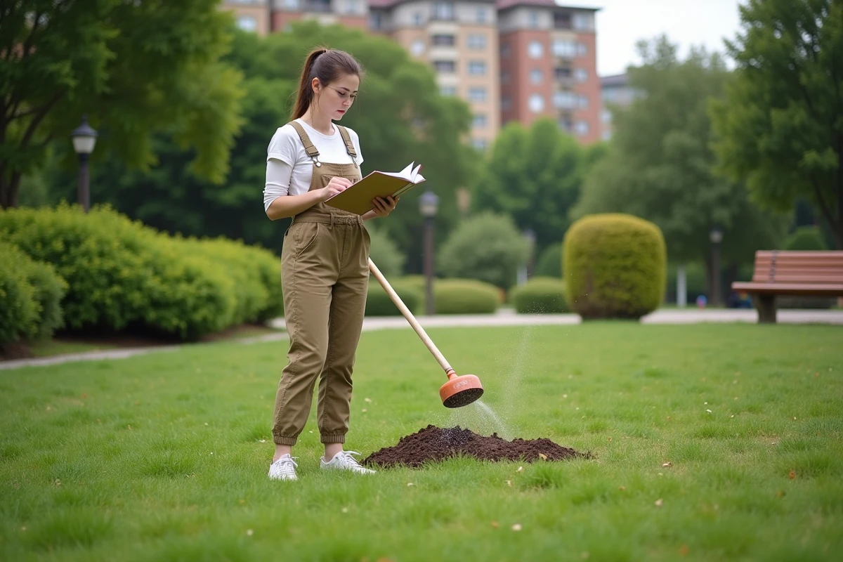 Jeune femme appliquant de l