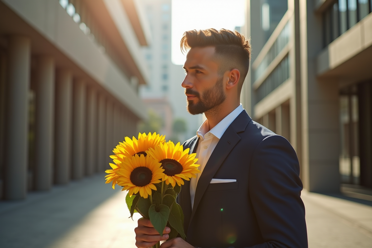 fleur homme