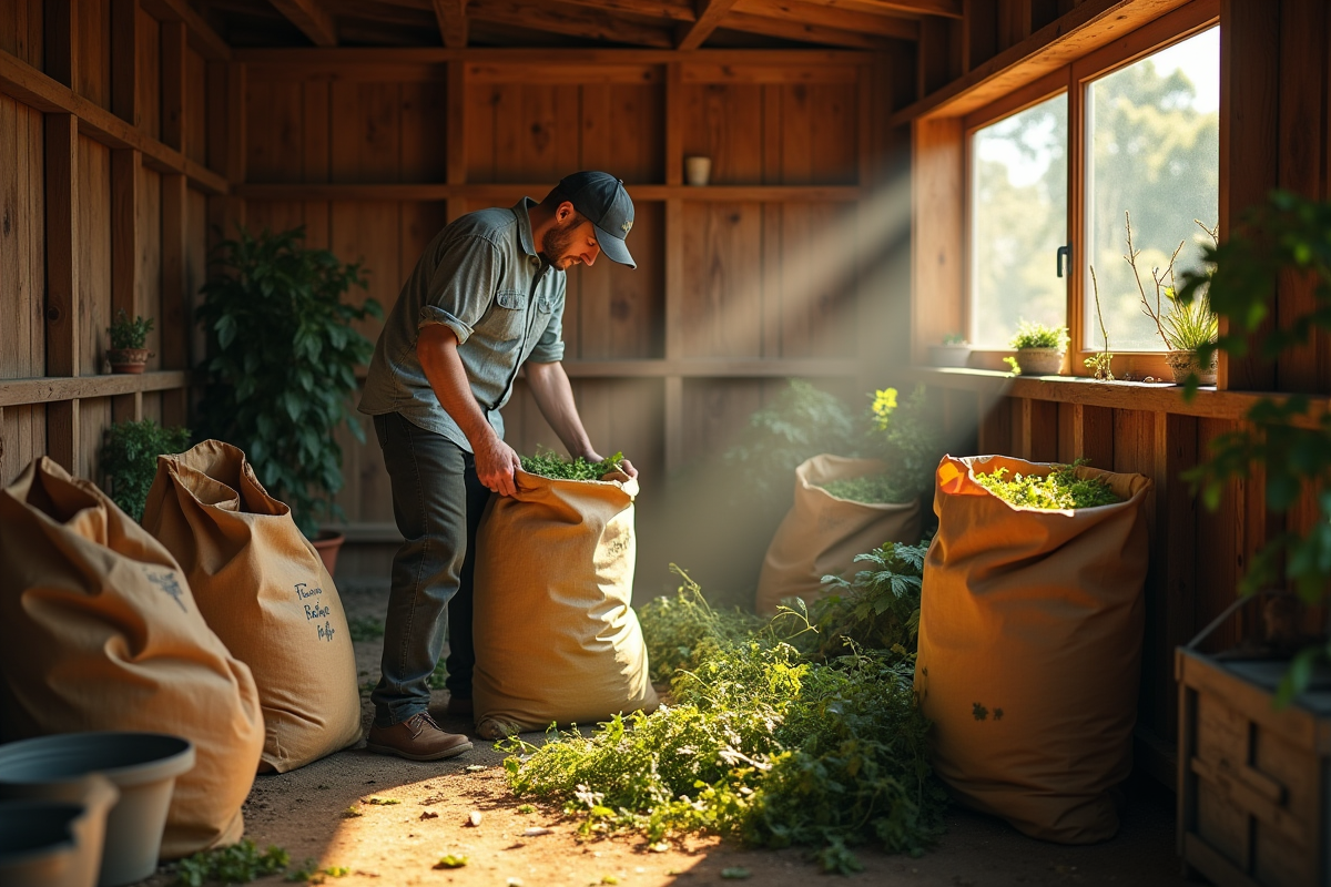 herbe stockage